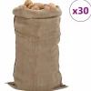 Havekurve^30 stk. jutesække 100% jute – Alsidige og slidstærke | Størrelse: 65x135 cm | Vægt: 340 g/m2