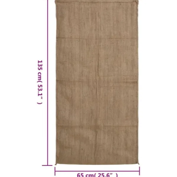 Havekurve^30 stk. jutesække 100% jute – Alsidige og slidstærke | Størrelse: 65x135 cm | Vægt: 340 g/m2