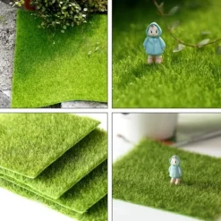 Hot 4 stk. kunstgræs til have miniaturepynt have gør-det-selv græs Havedekorationer