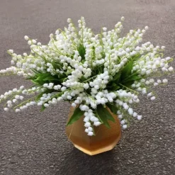 Blomster^10 stk. kunstig liljekonval høj simulering falsk blomst til hjemmebryllupsdekoration