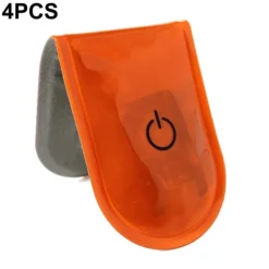 Sikkerhedslamper^4 stk LED-lys Magnetiske Clips Sikkerhed Løbenat Campingaktiviteter - Orange
