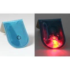 Sale 4 stk LED-lys Magnetiske Clips Sikkerhed Løbenat Campingaktiviteter - Blå Sikkerhedslamper