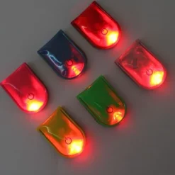 Sale 4 stk LED-lys Magnetiske Clips Sikkerhed Løbenat Campingaktiviteter - Blå Sikkerhedslamper
