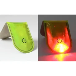 4 stk LED-lys Magnetiske Clips Sikkerhed Løbenat Campingaktiviteter - Fluorescerende Sikkerhedslamper
