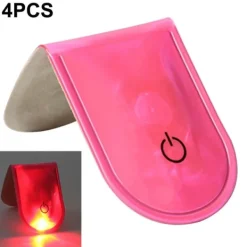 Sikkerhedslamper^4 stk LED-lys Magnetiske Clips Sikkerhed Løbenat Campingaktiviteter - Lyserød