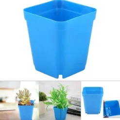 Krukker & Plantebeholdere^20 stk. mini moderne sukkulentplantepotter små plastikbeholdere, firkantede skrubbepotter (blå)