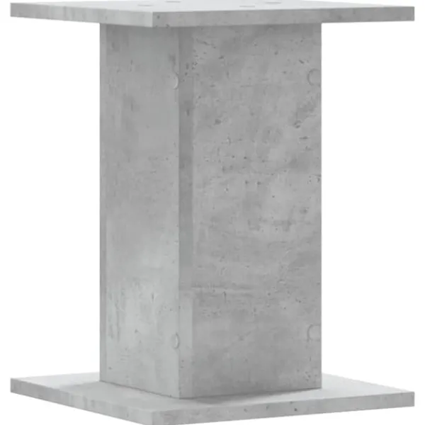 New 2 stk. plantestativer i konstrueret træ - Stabil og slidstærk | Størrelse: 30x30x40 cm | Farve: Betongrå Plantestativer