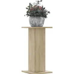 Best 2 stk. plantestativer i konstrueret træ - Stabil og slidstærk | Størrelse: 30x30x60 cm | Farve: Sonoma-eg Plantestativer