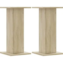 Best 2 stk. plantestativer i konstrueret træ - Stabil og slidstærk | Størrelse: 30x30x60 cm | Farve: Sonoma-eg Plantestativer