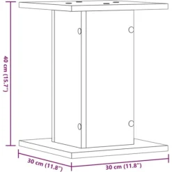 Plantestativer^2 stk. plantestativer i konstrueret træ - Stabil og slidstærk | Størrelse: 30x30x40 cm | Farve: Hvid