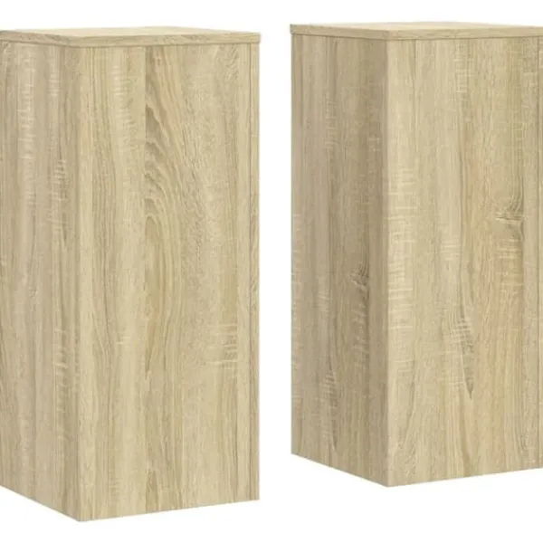 Hot 2 stk. plantestativer i konstrueret træ - Stabilt design | Størrelse: 30x30x70 cm | Farve: Sonoma-eg Plantestativer