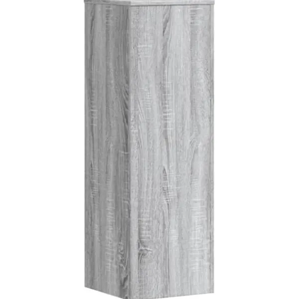 Sale 2 stk. robuste plantestativer i konstrueret træ | Farve: Grå sonoma-eg | Størrelse: 33x33x100 cm Plantestativer