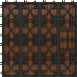 Discount 11 stk. Terrassefliser med prægning 30x30 cm 1 kvm WPC lysebrun - Terrasseflise - Terrassefliser - Home & Living Havedekorationer