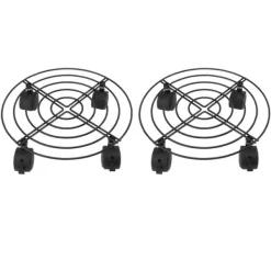 Støtte Med Hjul, Sæder & Knæbeskyttelse Til Havepleje^2 stk. udendørs plantevogn med låsbare hjul i jern og PVC med høj bæreevne, rullende plantestativ til store planter