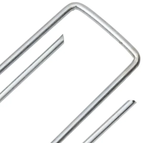 Haveduge^25 stk. U-facon jordpløkker - Galvaniseret stål | Størrelse: 15x3,5 cm