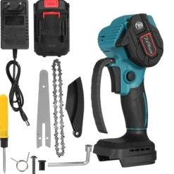 Best 6 tommer akku motorsav motor motorsav motorsav Mini elektrisk enhåndssav med 1 batteri Havemaskiner