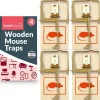 Skadedyrsfælder^4 Wooden Mouse Traps Traditional Mice Rodent Pest Control Trap Reusable Durable