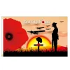 Online 90 x 150 cm Remembrance Day Banner Flag til Hus Udendørs Flag Enkeltlags Polyester Banner Flag & Vindposer
