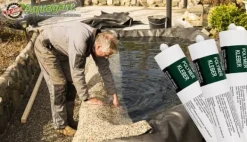 Springvand & Damme^6 x klæbende bankmåtte Stone liner Slope måtte til Pond liner 290 ml Hvid