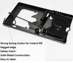 Skadedyrsfælder^4 x METAL RAT TRAP PEST CONTROL RODENT INDOOR OUTDOOR CATCHER MOUSE LARGE