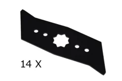 Havemaskiner^14 X plæneklipper kniv til Wolf Garten UV 32 B, UV 30 EL, UV 28 EV lodret skærer