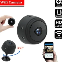 Sikkerhedsmonitorer & Videokameraer^A9 WiFi Minikamera HD 1080p Trådløs Videooptager Lydoptager Sikkerhedsovervågningskamera Smart Home til Baby og Kæledyr (Farve: Sort)