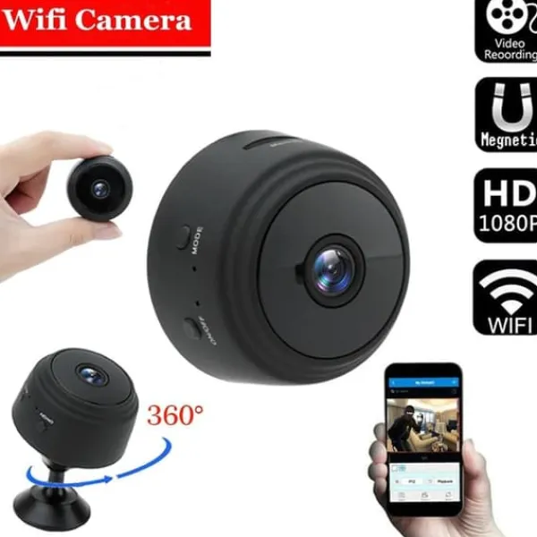 Sikkerhedsmonitorer & Videokameraer^A9 WiFi Minikamera HD 1080p Trådløs Videooptager Lydoptager Sikkerhedsovervågningskamera Smart Home til Baby og Kæledyr (Farve: Sort)