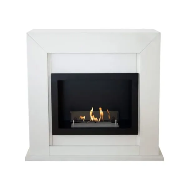 Sale Adra BRI-MDW bio-ethanol pejs - Hvid MDF pejseindfatning - 1,5 KW varme Pejse