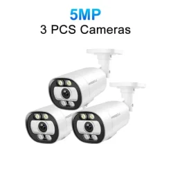 Sikkerhedsmonitorer & Videokameraer^AI POE Kamera, To-vejs Kommunikation, Menneske Detektion,3PC 5MP POE Kamera