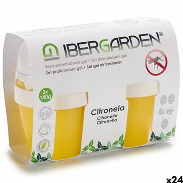 Outlet Air Freshener Set Ibergarden 1165 Citronela Gel (24 Units) Insektmiddel & Dyreafvisende Middel