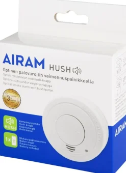 Airam KD-127A Optiskt brandlarm med tystnadsknapp Røg- & Kulmonoxiddetektorer