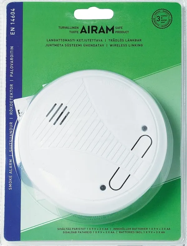 Best Airam KD-101LE optisk røgdetektor, kan kædes sammen Røg- & Kulmonoxiddetektorer
