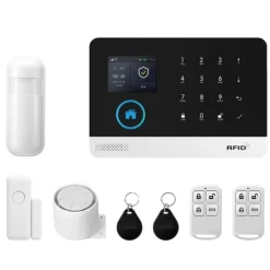 Clearance Alarm Sikkerhedssystem, Smart Home Integration, Fjernovervågning,EU Stik, 4G WiFi Kit A Hjemmealarmsystemer