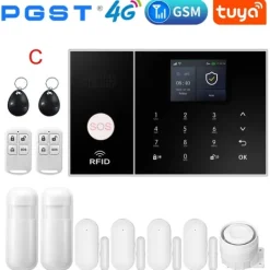 Discount Alarm Sikkerhedssystem, Trådløs Forbindelse, Smart Home Kompatibilitet,EU stik, 4G-C Hjemmealarmsystemer