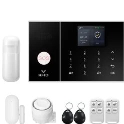 Hot Alarm Sikkerhedssystem, Trådløs Forbindelse, Smart Home Kompatibilitet,4G-A, EU stik Hjemmealarmsystemer