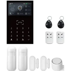 Hjemmealarmsystemer^Alarm System Kit, Trådløs Forbindelse, Smart Home Integration, 4G WiFi Kit B, EU Stik