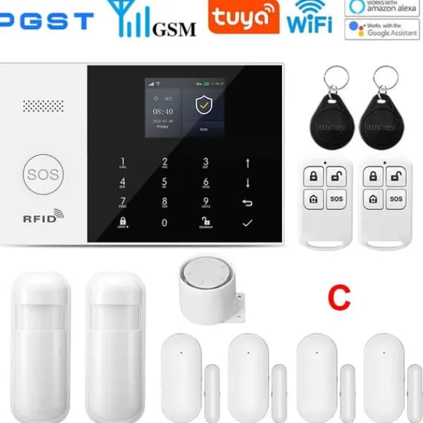 Online Alarm System, Trådløs Forbindelse, Smart Home Kompatibilitet,C-2G-EU Hjemmealarmsystemer