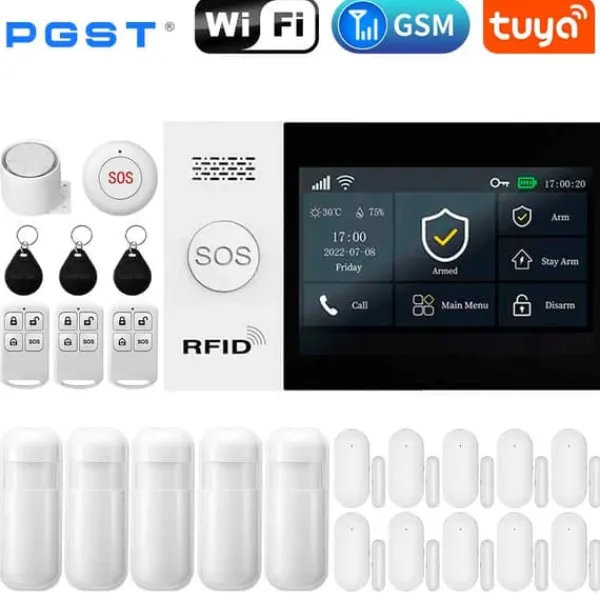 Hjemmealarmsystemer^Alarm System, Trådløs Forbindelse, App Kontrol,2G-F, EU stik