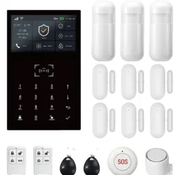 Clearance Alarm System, Trådløs Forbindelse, Smart Home Integration,4G WiFi Kit D, EU Stik Hjemmealarmsystemer