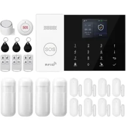 Discount Alarm System, Trådløs Forbindelse, Smart Home Kompatibilitet,2G GSM WiFi Kit E, EU Stik Hjemmealarmsystemer