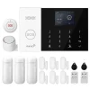 Online Alarm System, Trådløs Forbindelse, Smart Home Kompatibilitet,EU Stik, 2G GSM WiFi Kit D Hjemmealarmsystemer