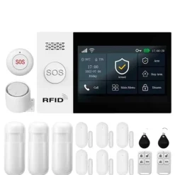 Alarm System, Trådløs Forbindelse, App Kontrol,2G-D, EU stik Hjemmealarmsystemer