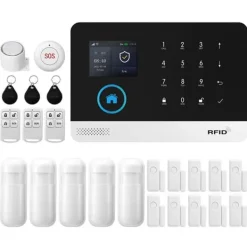 Clearance Alarm System, Trådløs Forbindelse, Smart Home Kompatibilitet,4G WiFi Kit F, EU Stik Hjemmealarmsystemer