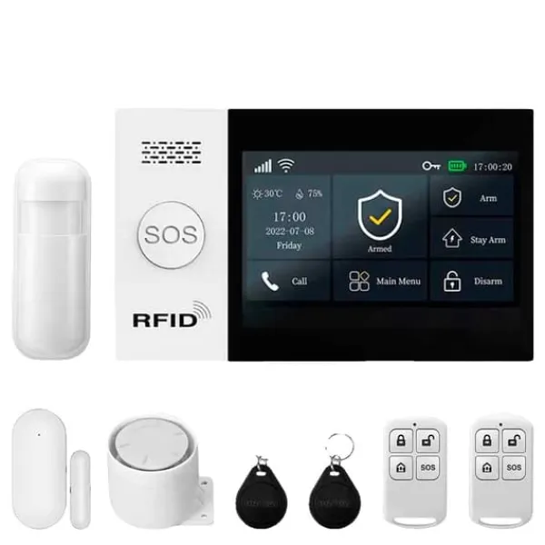 Clearance Alarm System, Trådløs Forbindelse, App Kontrol,2G-A, EU stik Hjemmealarmsystemer