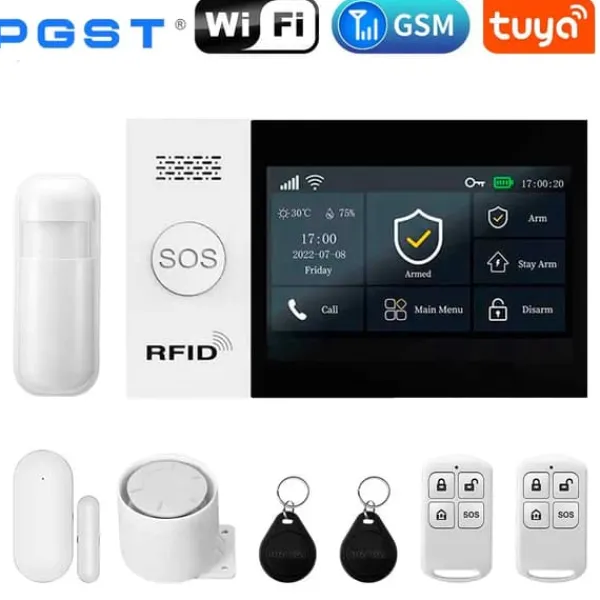 Clearance Alarm System, Trådløs Forbindelse, App Kontrol,2G-A, EU stik Hjemmealarmsystemer