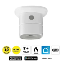 Outlet Alecto Smart kuliltedetektor Røg- & Kulmonoxiddetektorer