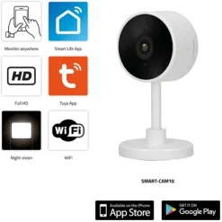 Clearance Alecto Smart Wi-Fi-kamera IP-kamera egnet til hjemmeautomatisering Sikkerhedsmonitorer & Videokameraer