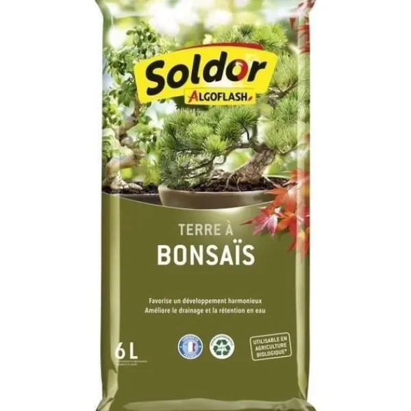 Outlet ALGOFLASH - Bonsaijord 6 L Jord & Sand