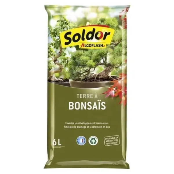 Outlet ALGOFLASH - Bonsaijord 6 L Jord & Sand