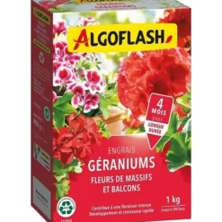 Gødningsmidler^ALGOFLASH NATURASOL Gødning til pelargonier, blomsterbede og altaner - 1 kg